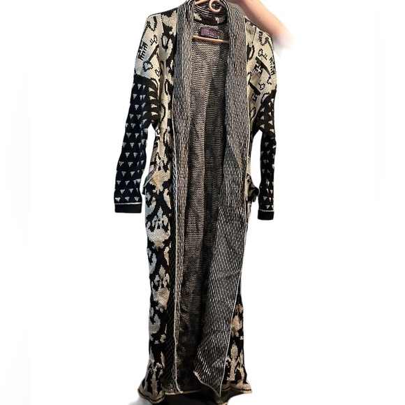 Susan Summa Designs Key print duster cardigan sweater - Picture 6 of 8